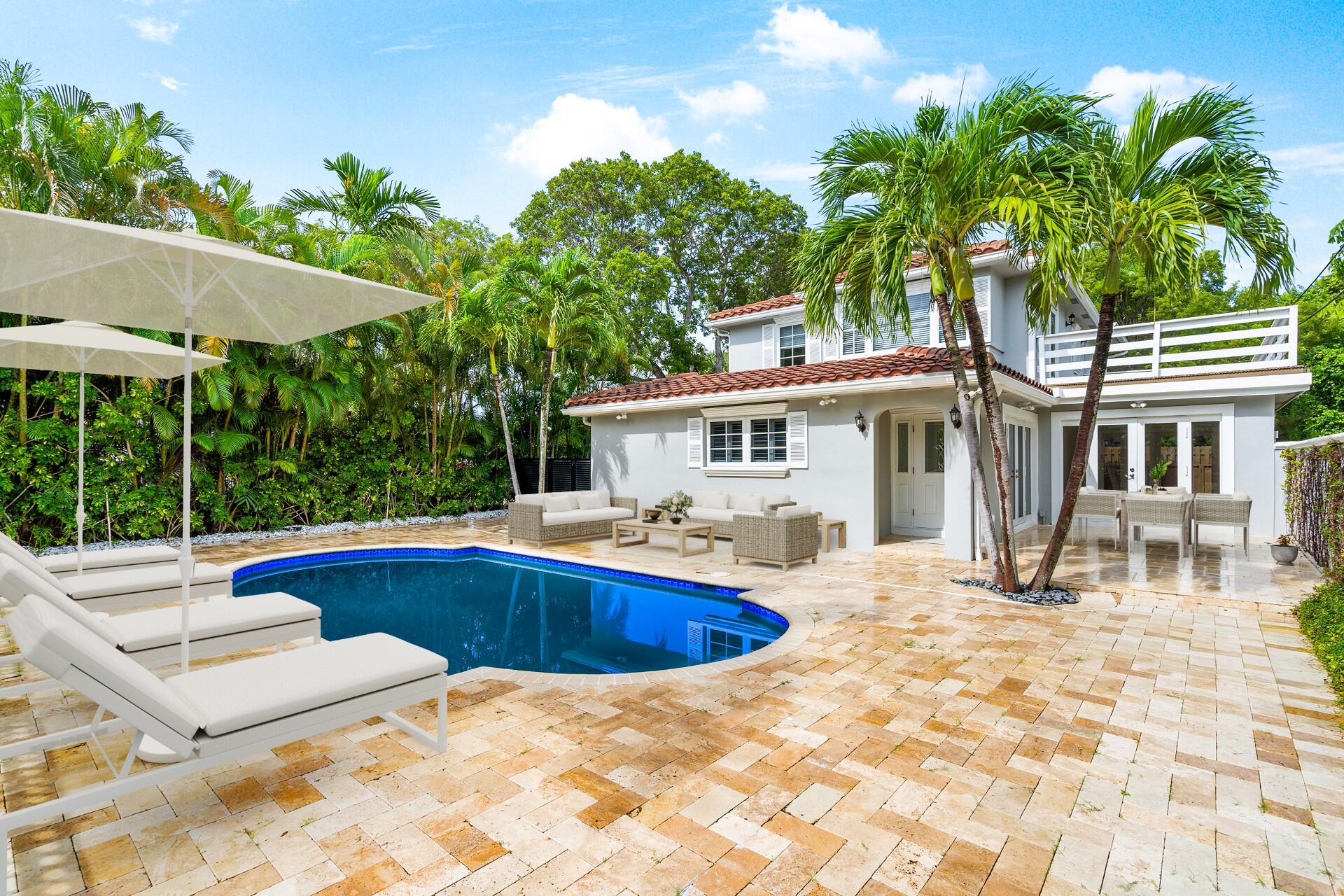 a view of outdoor space yard swimming pool and patio