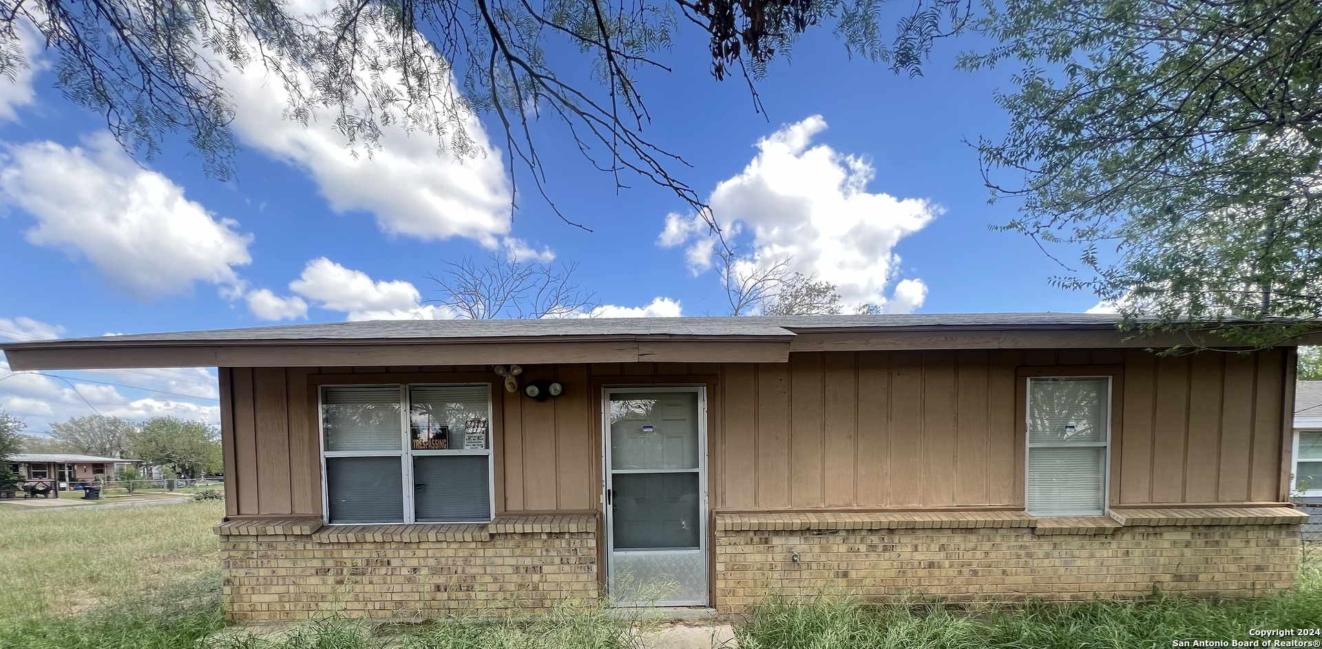 a front view of a house