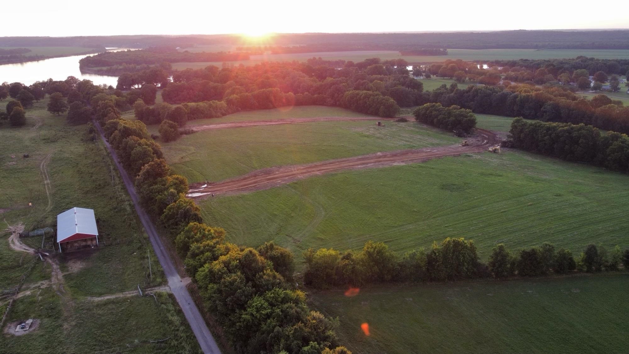 Aerial view with a rural view