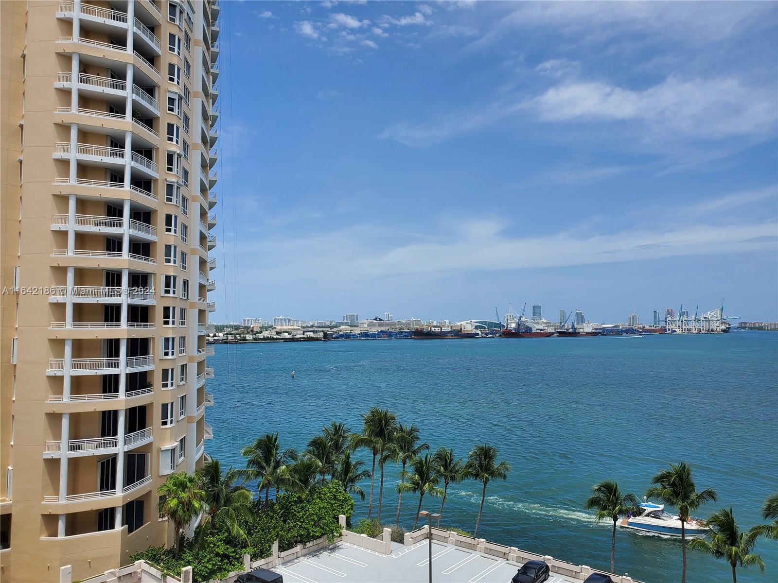 a view of a city with ocean view