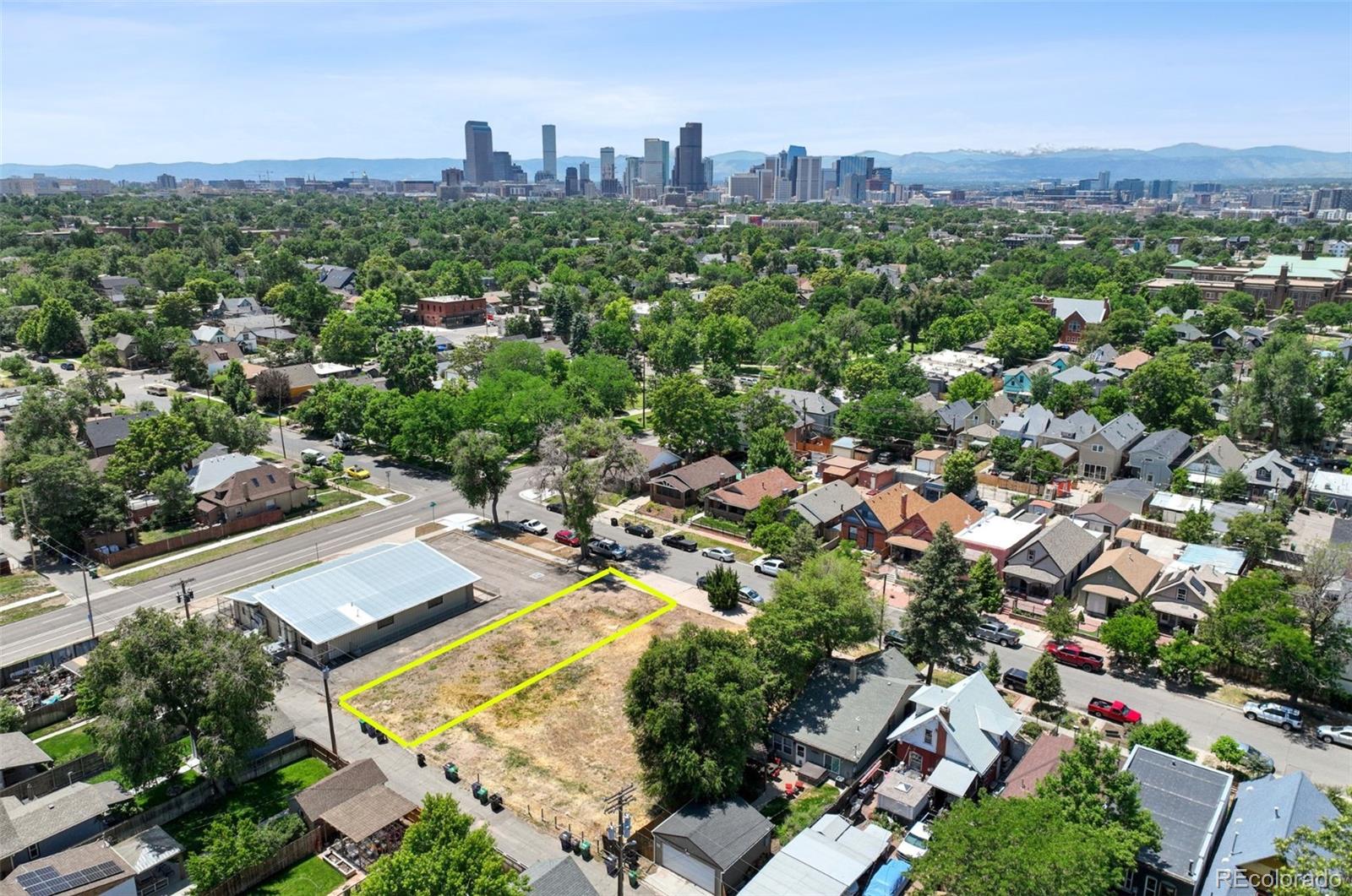 an aerial view of a city with lots of residential buildings