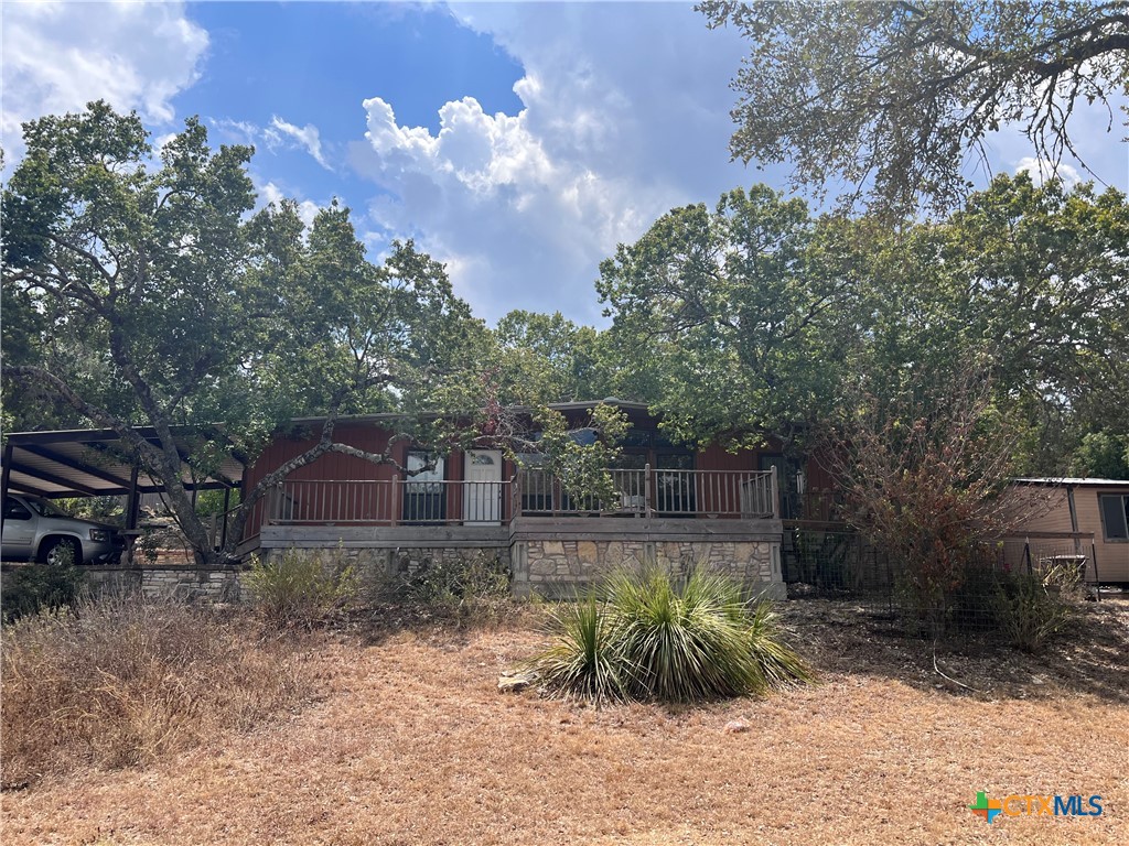 a view of a backyard