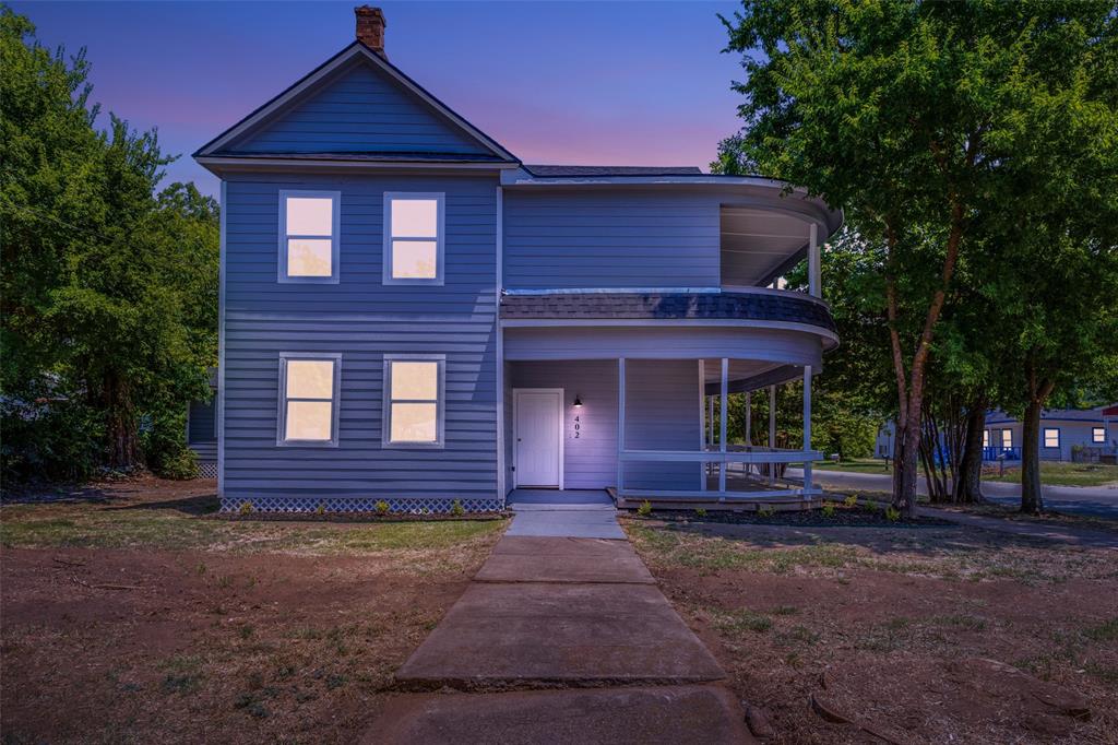 a front view of a house