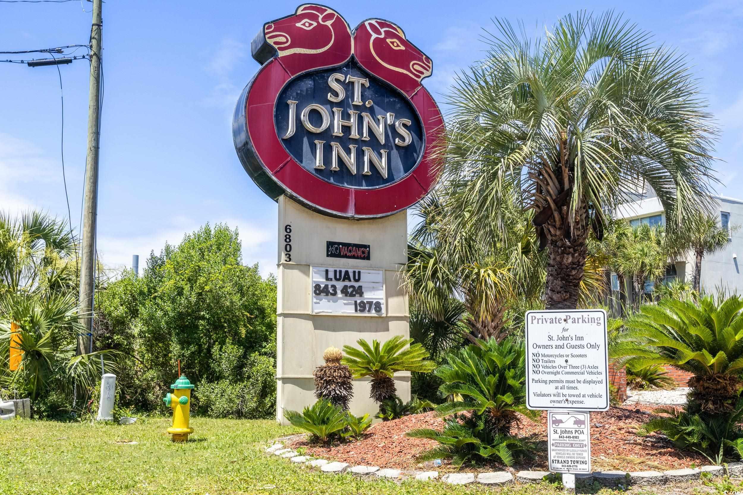 Community sign with a yard