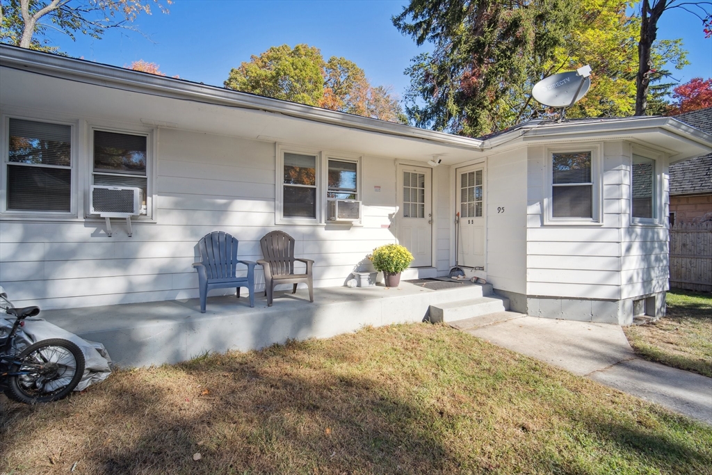 a view of a house with a patio