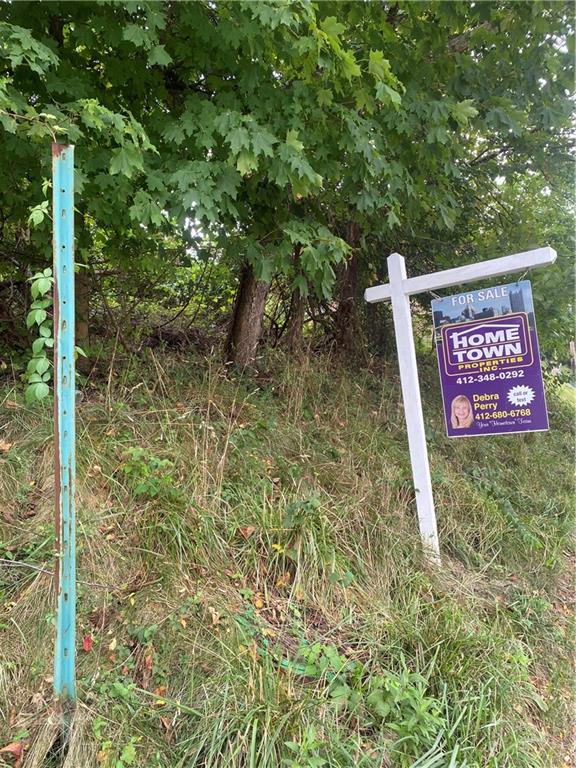 a sign that is sitting in front of a tree