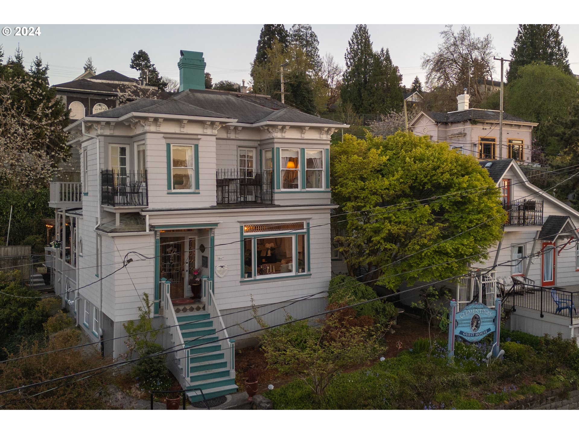 a aerial view of a house