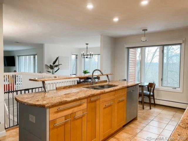 Kitchen into dining room