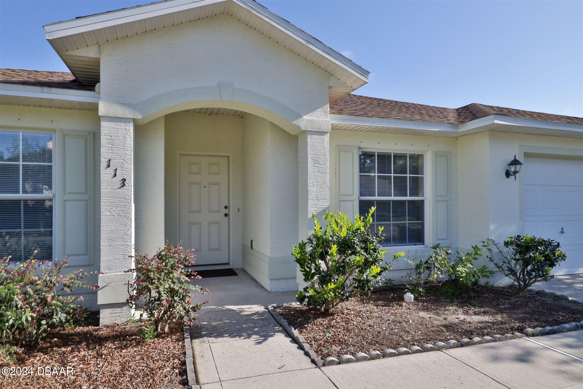 a front view of a house