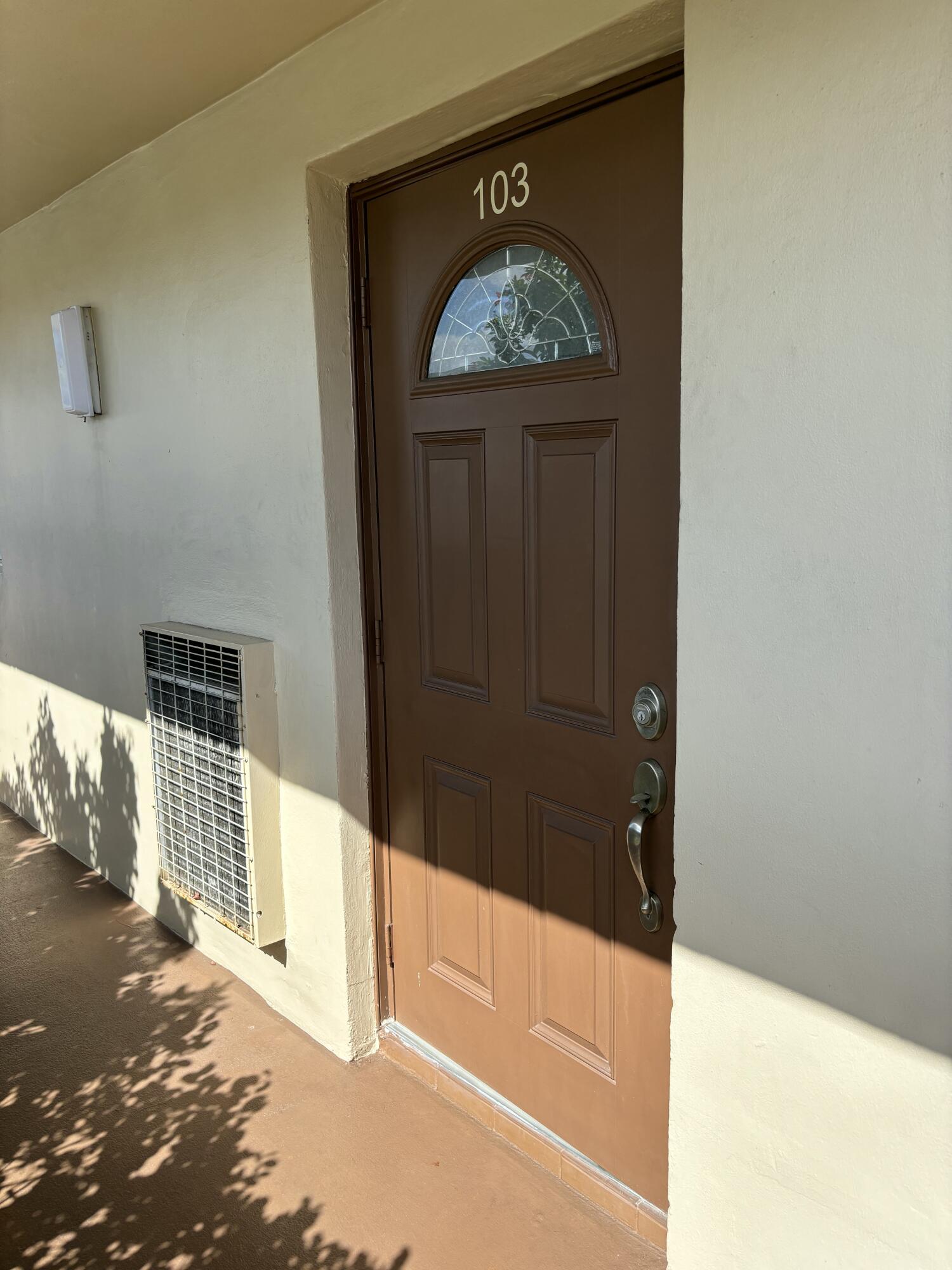 a view of front door