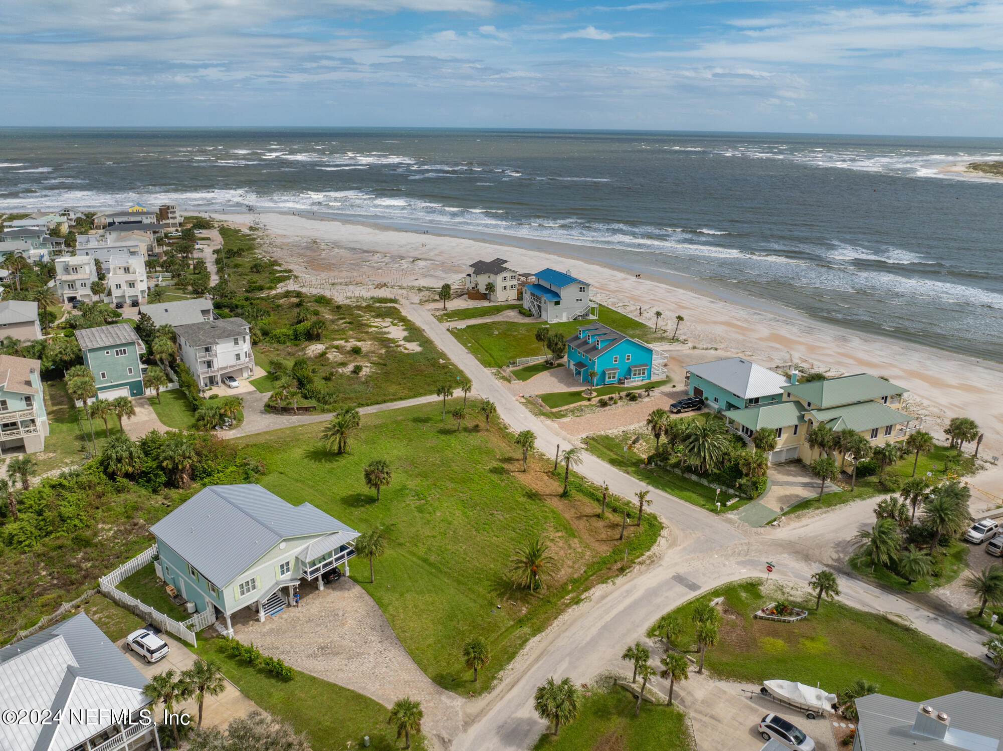 a view of an ocean and beach