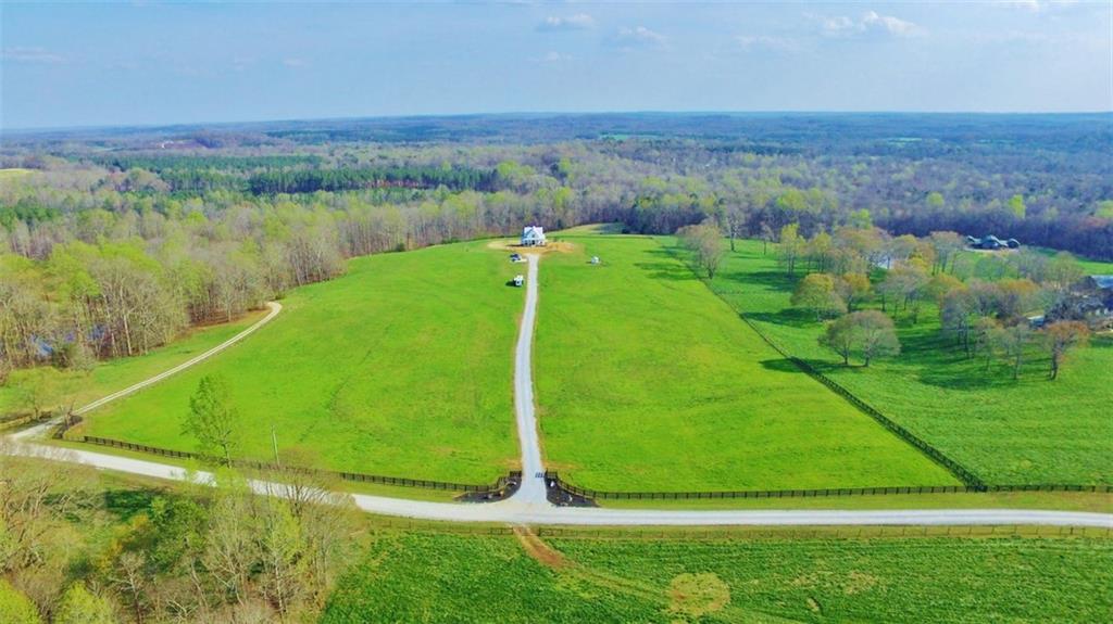 a view of a field with a yard