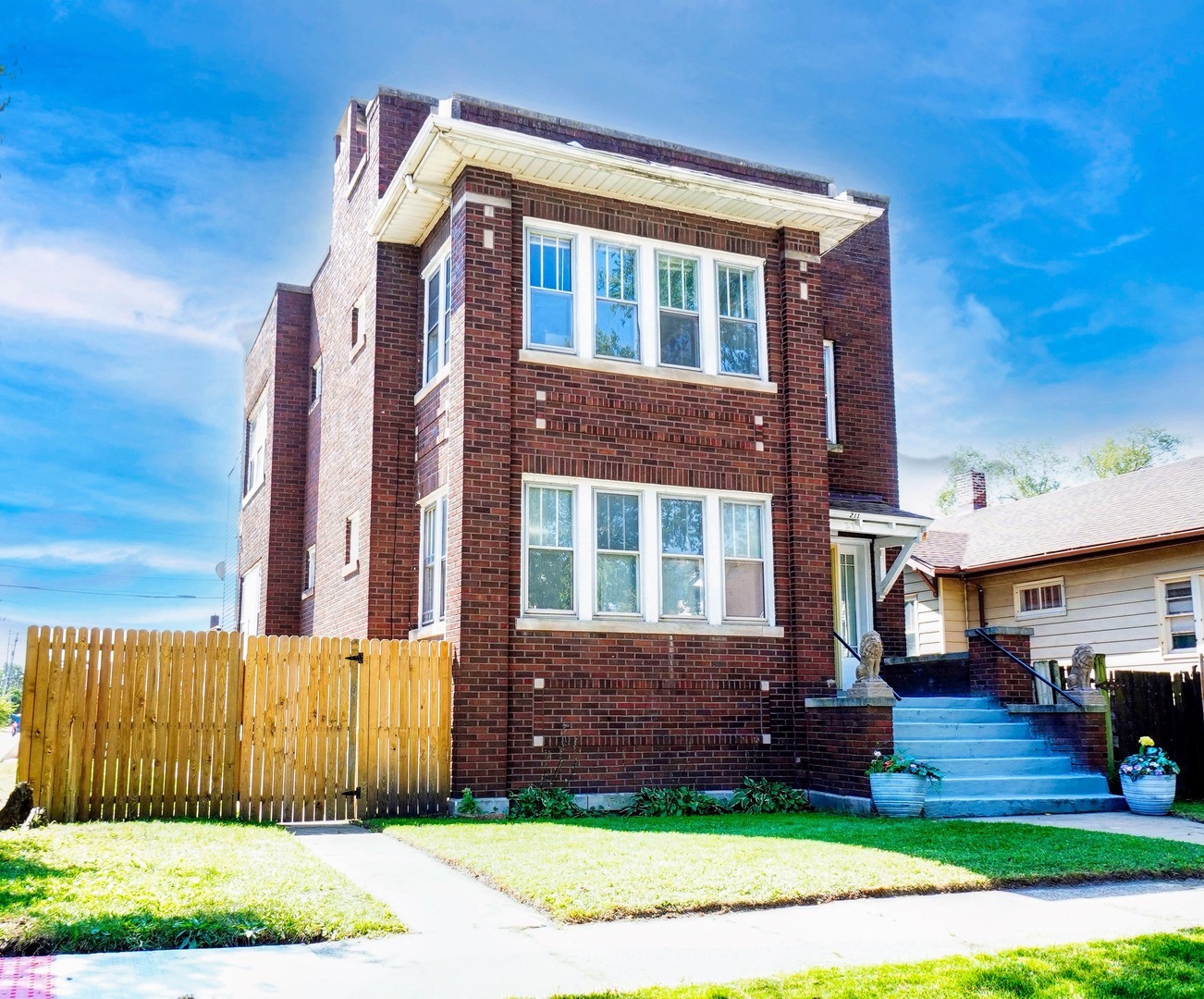 a front view of a house