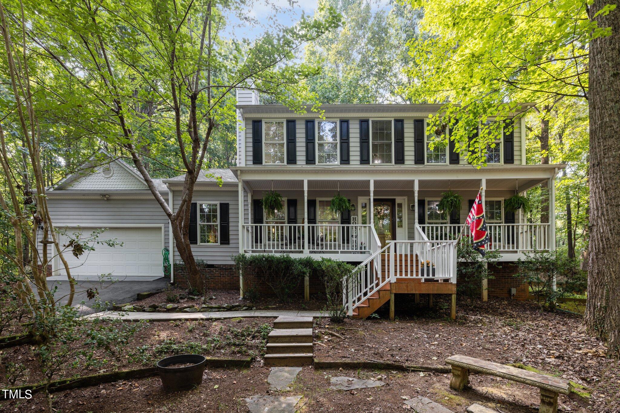 a front view of a house with porch