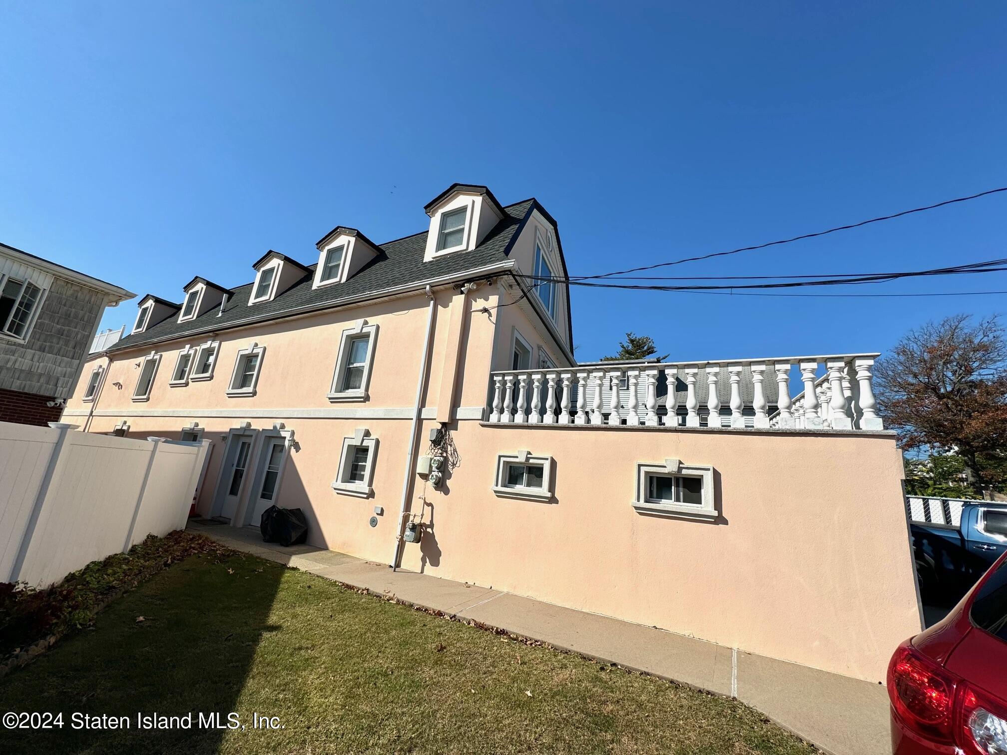 a view of a house with a balcony