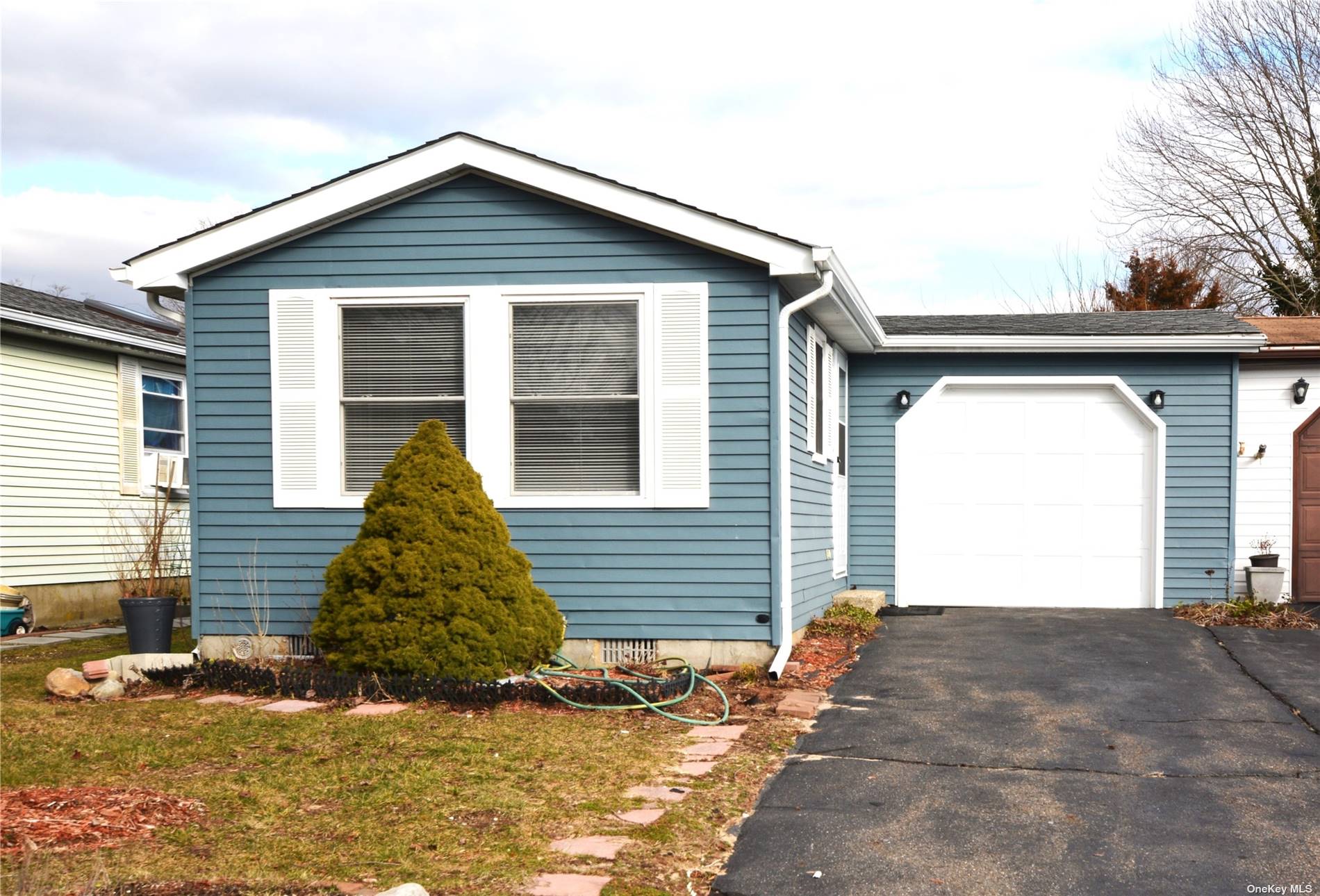 a front view of a house