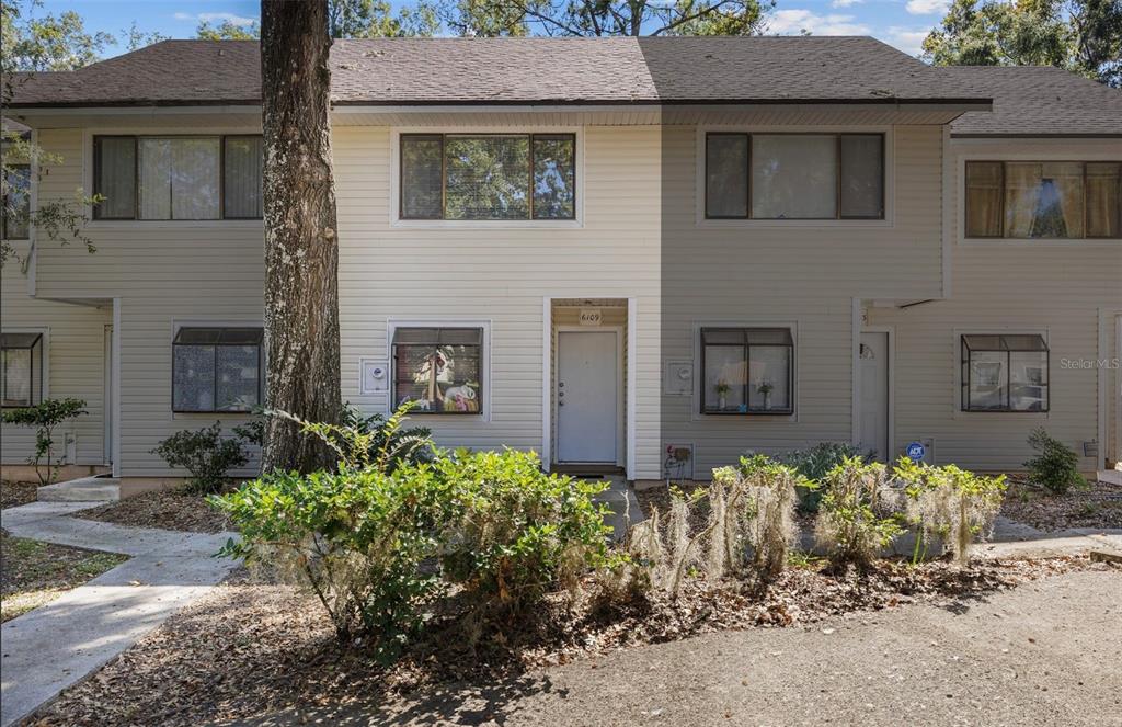 a front view of a house