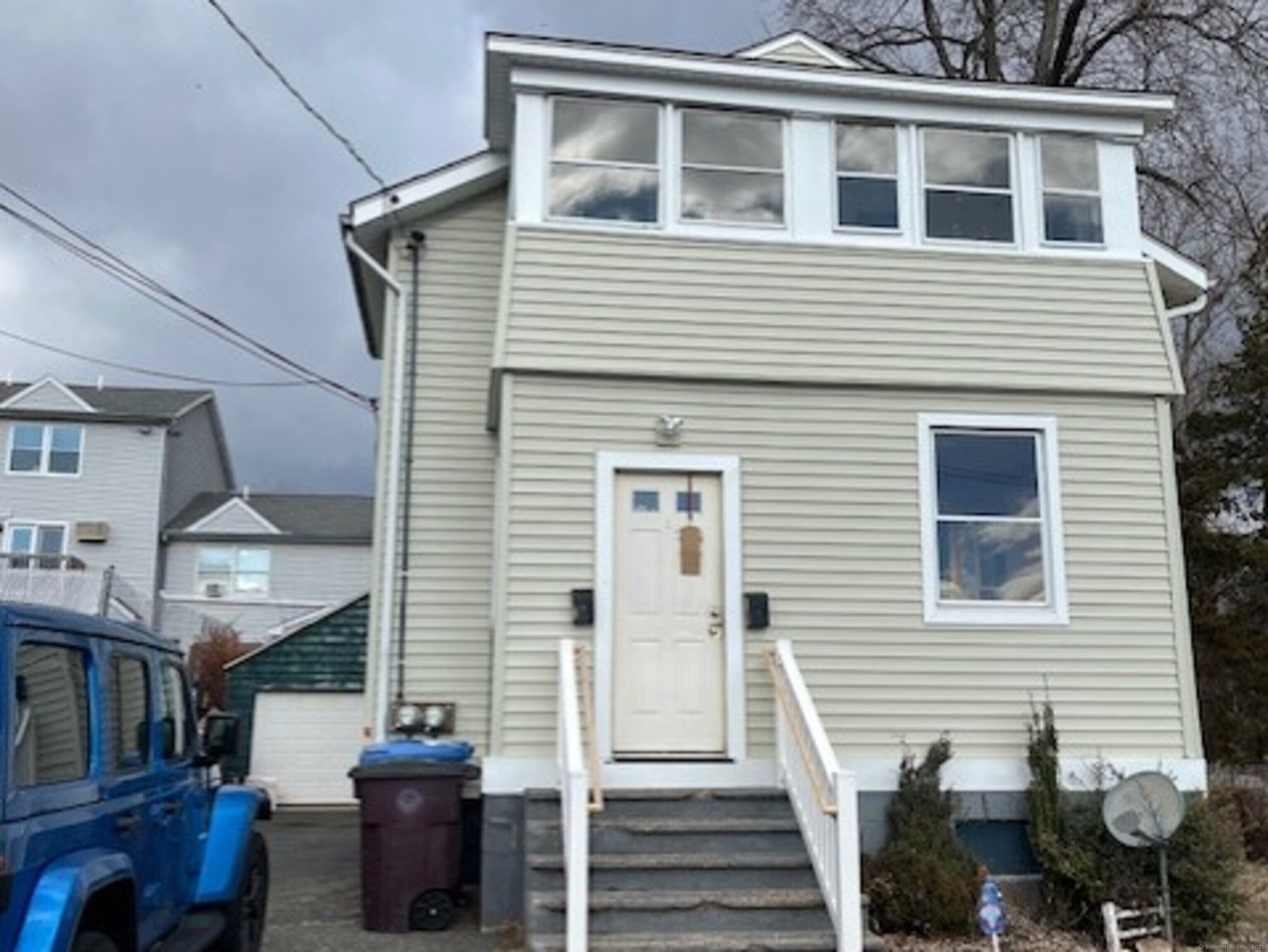 a front view of a house