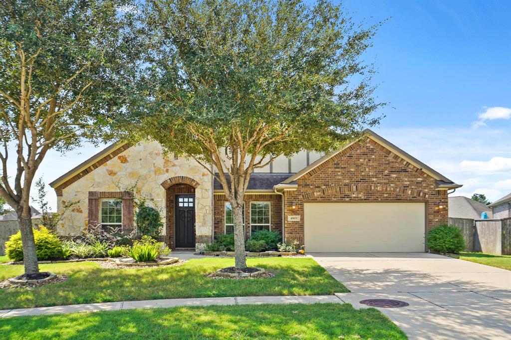 Stone and stucco accentuate this single story, brick home. Traditional in style, this home is filled with fine features and modern touches throughout. Equipped with two Primary Bedrooms and two Secondary Bedrooms, this home can accommodate a small or large family.