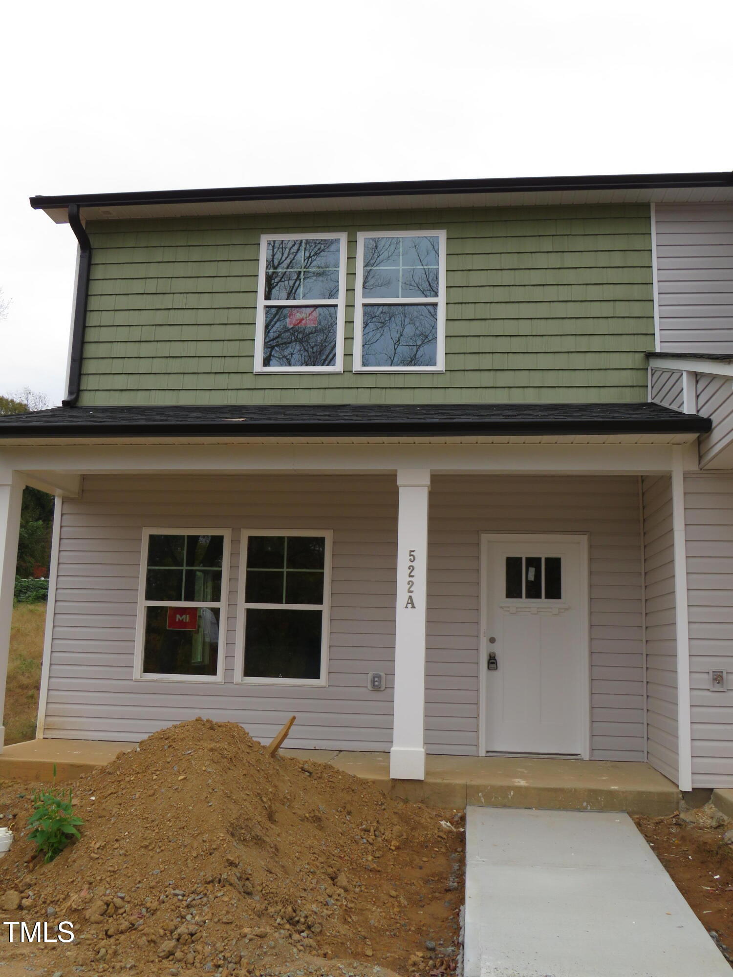 a front view of a house