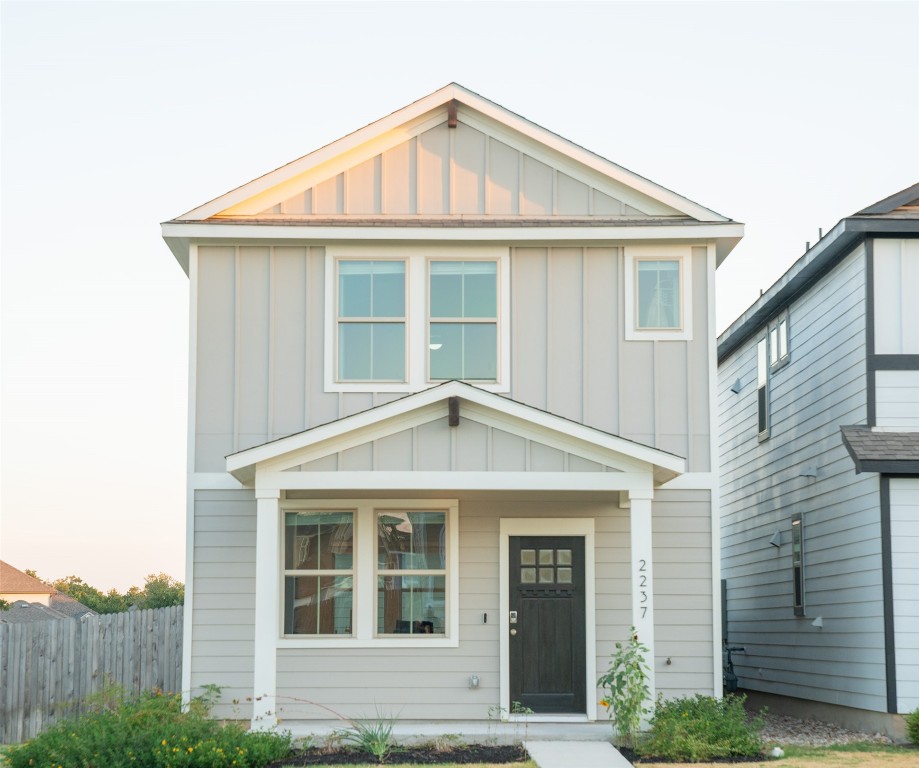 a front view of a house