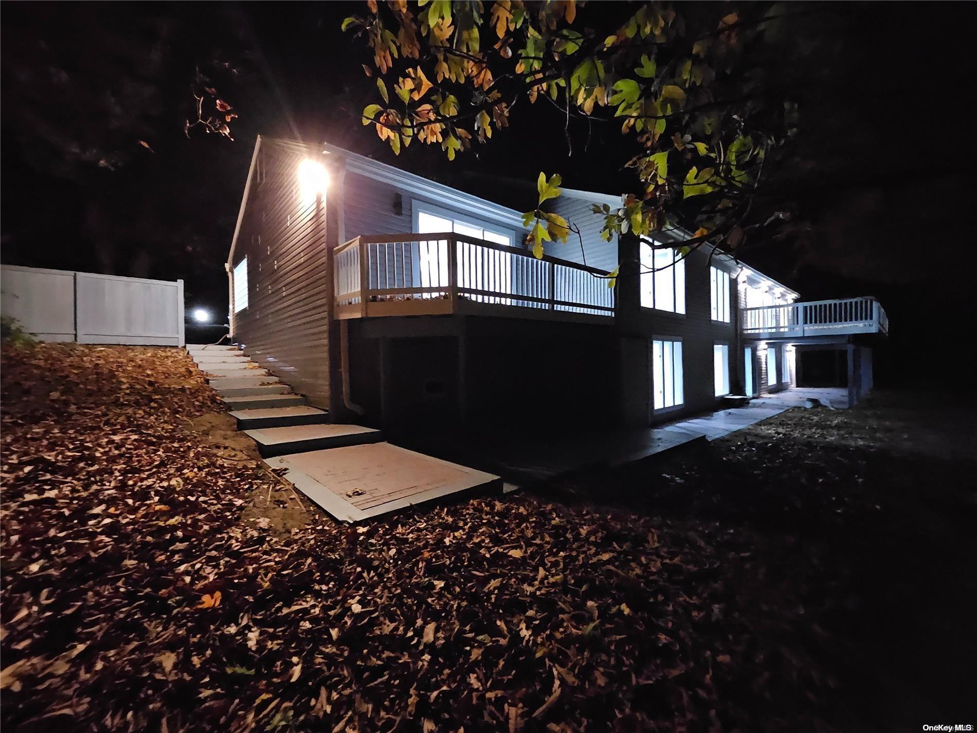 a view of a porch with a yard