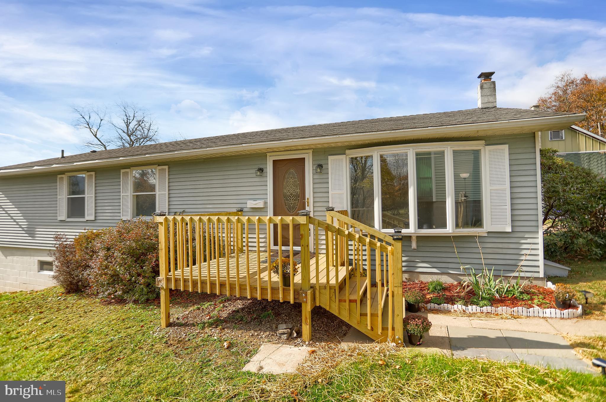 front view of a house with a porch