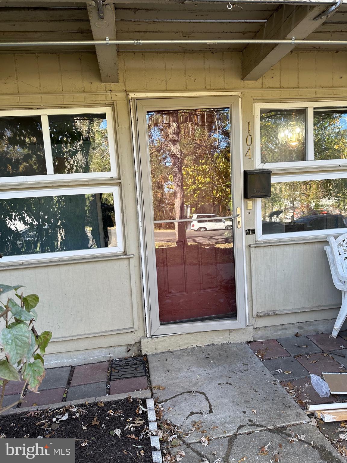 a view of front door of house