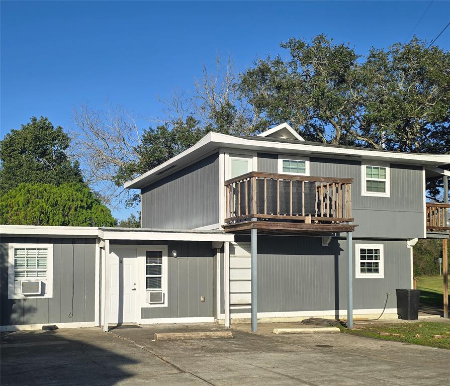 a view of a house with a balcony