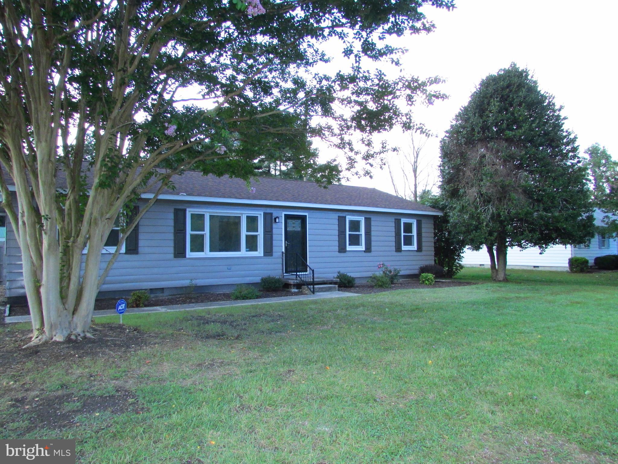 a view of a house with a backyard