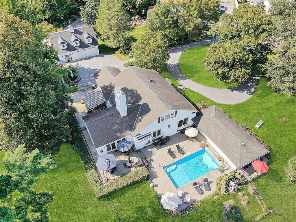 Birds eye view of property