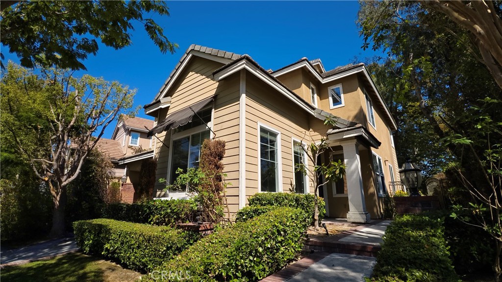 a front view of a house