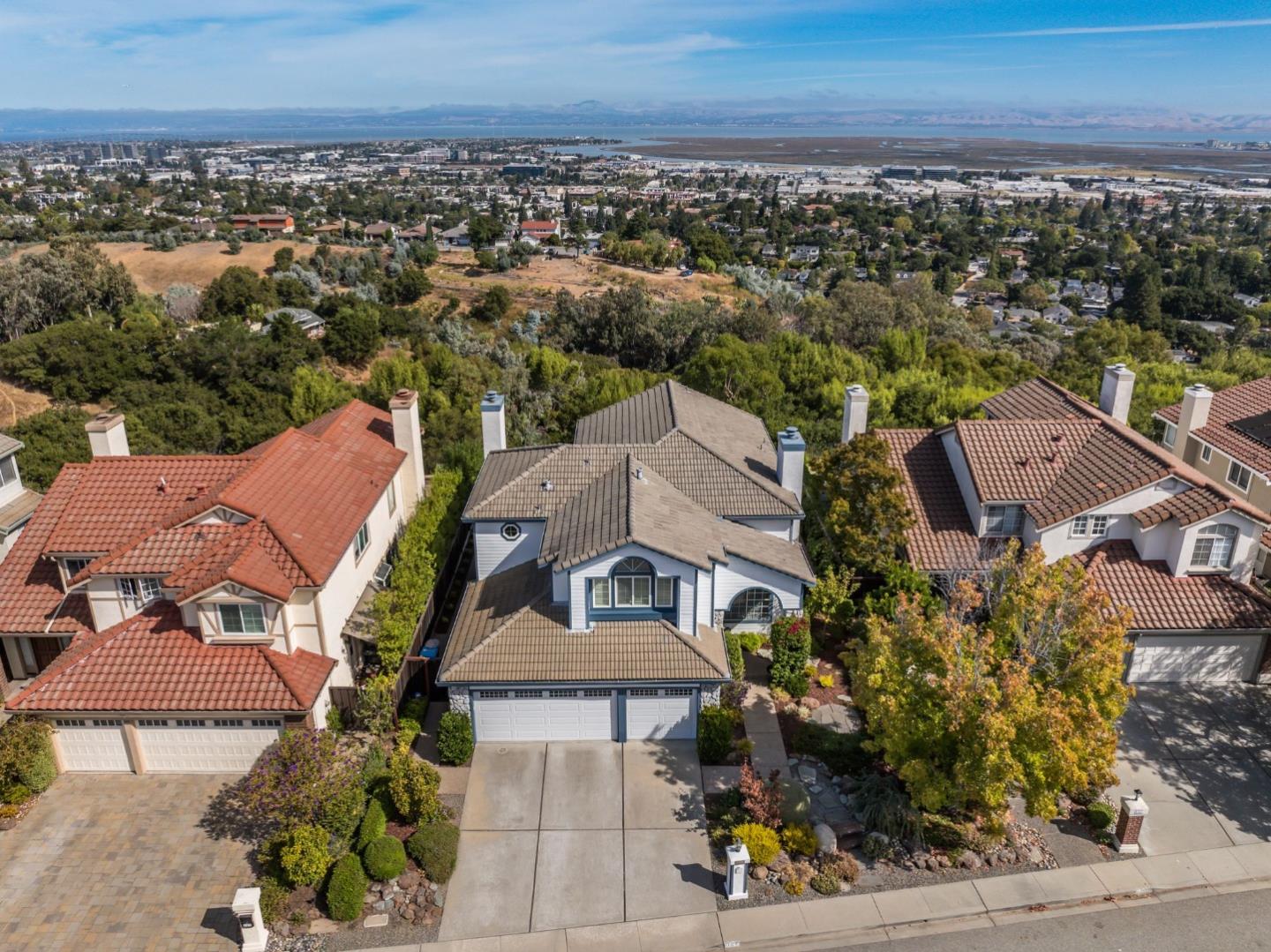 an aerial view of multiple house