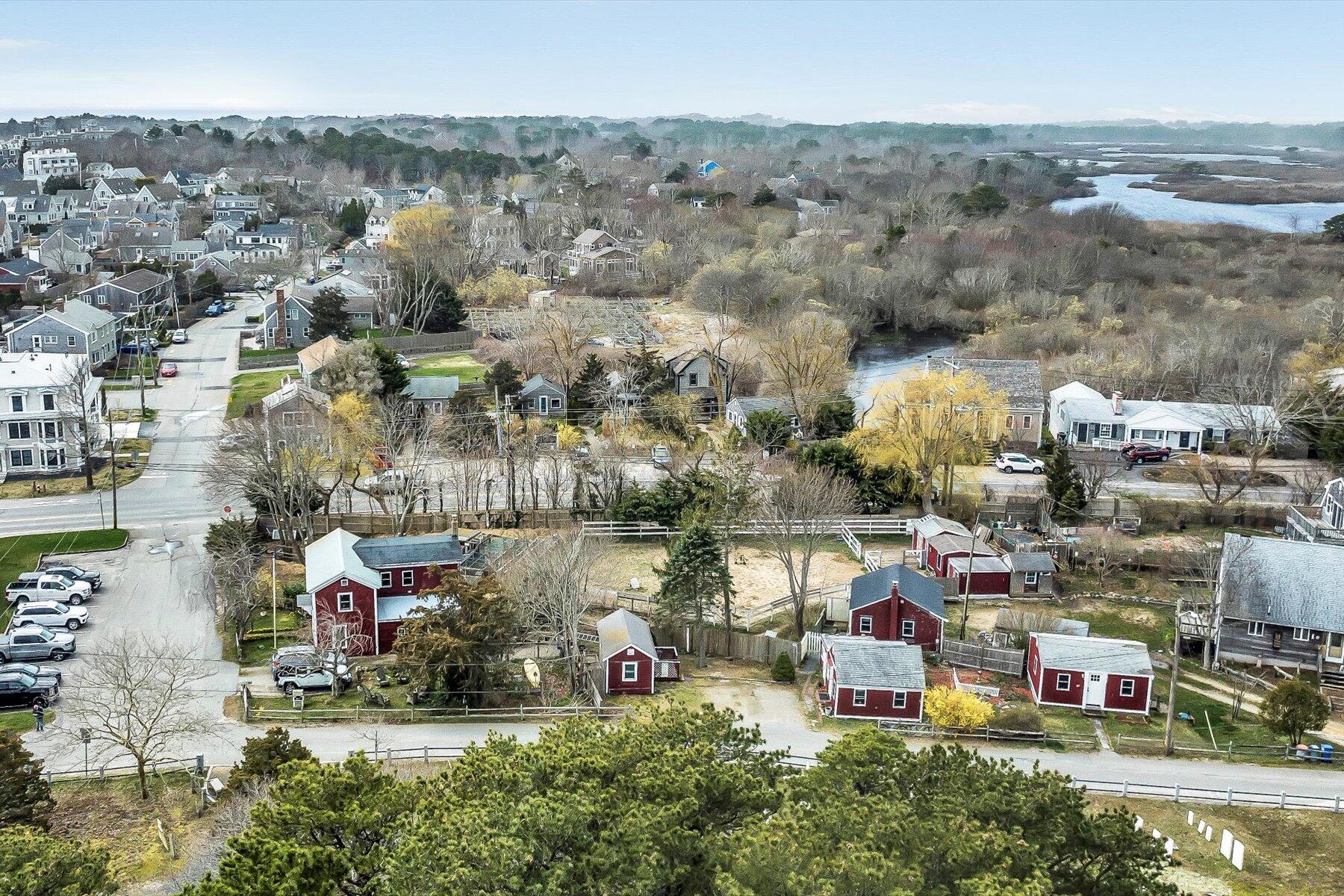 an aerial view of a city