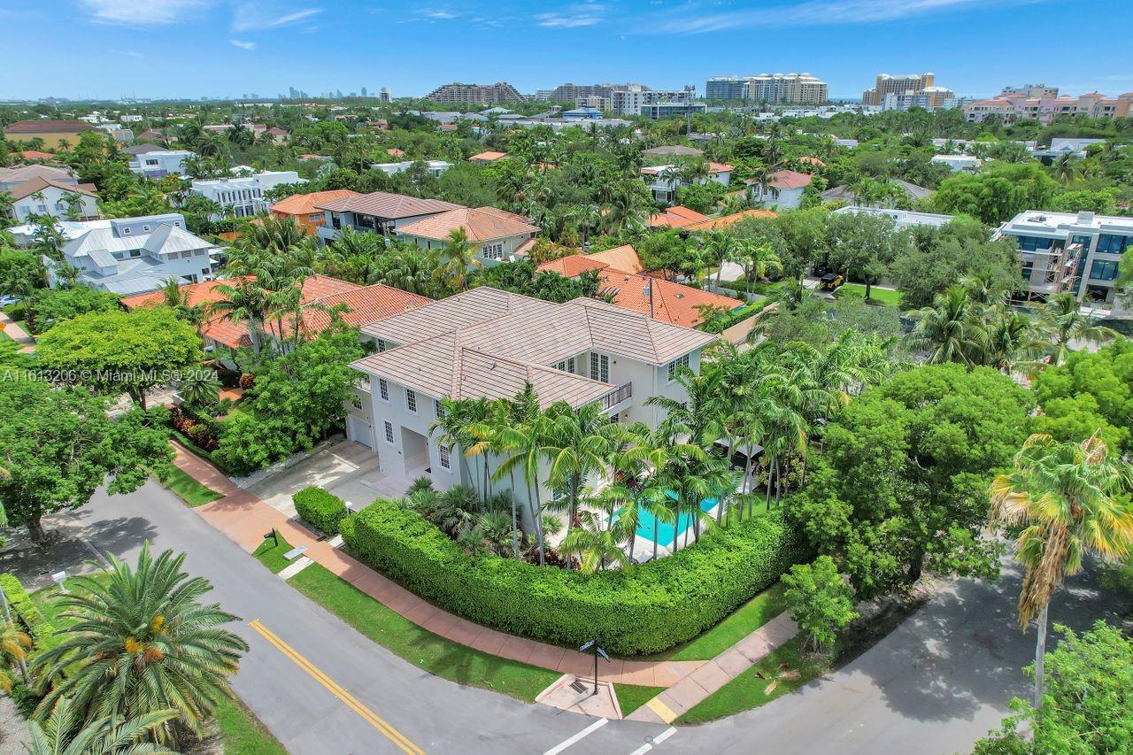 an aerial view of multiple house