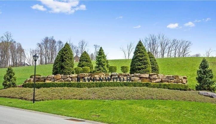 a view of a golf course with a bench