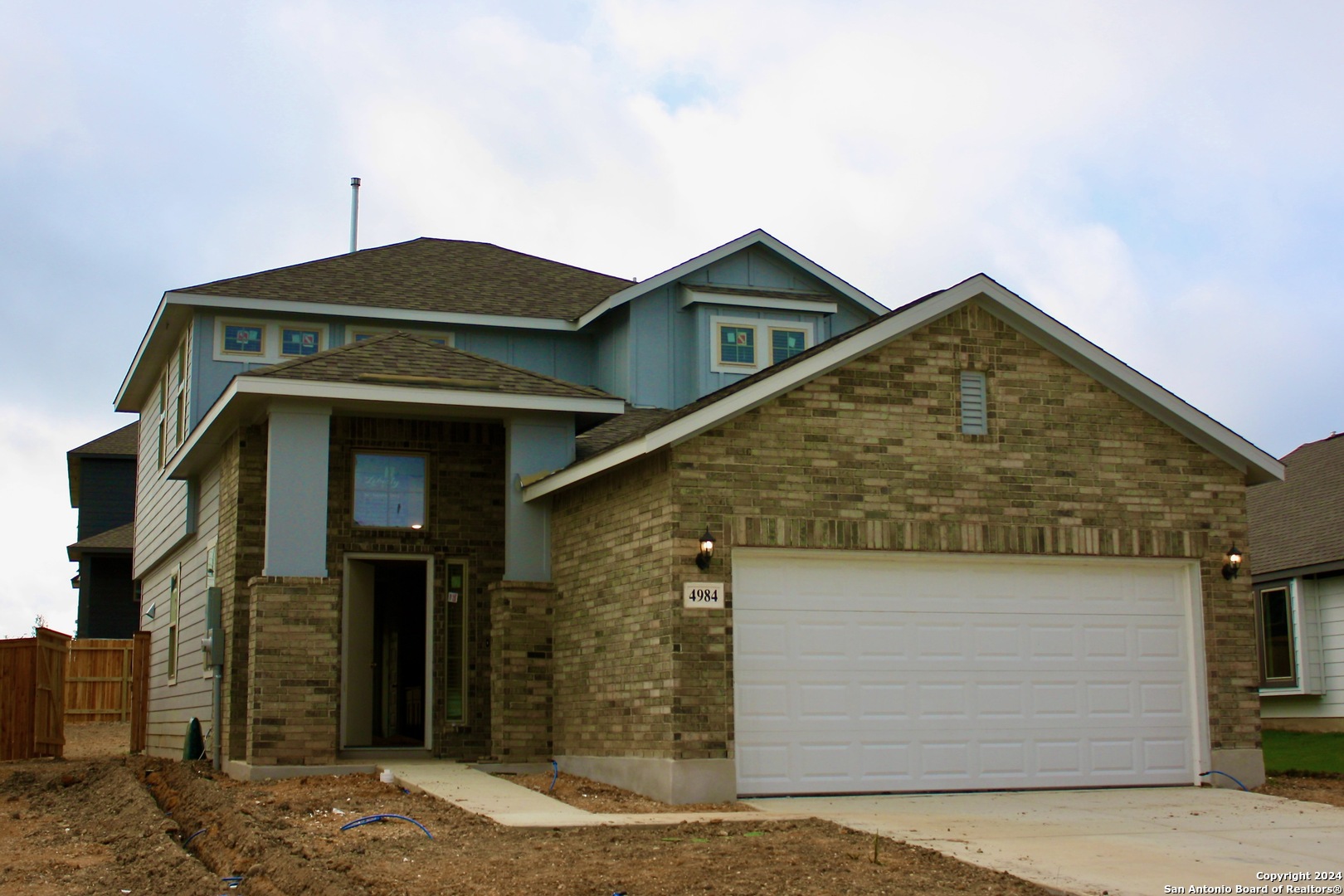 a front view of a house