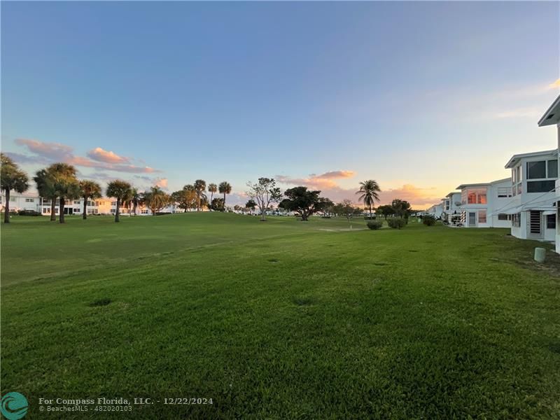 a view of a grassy field