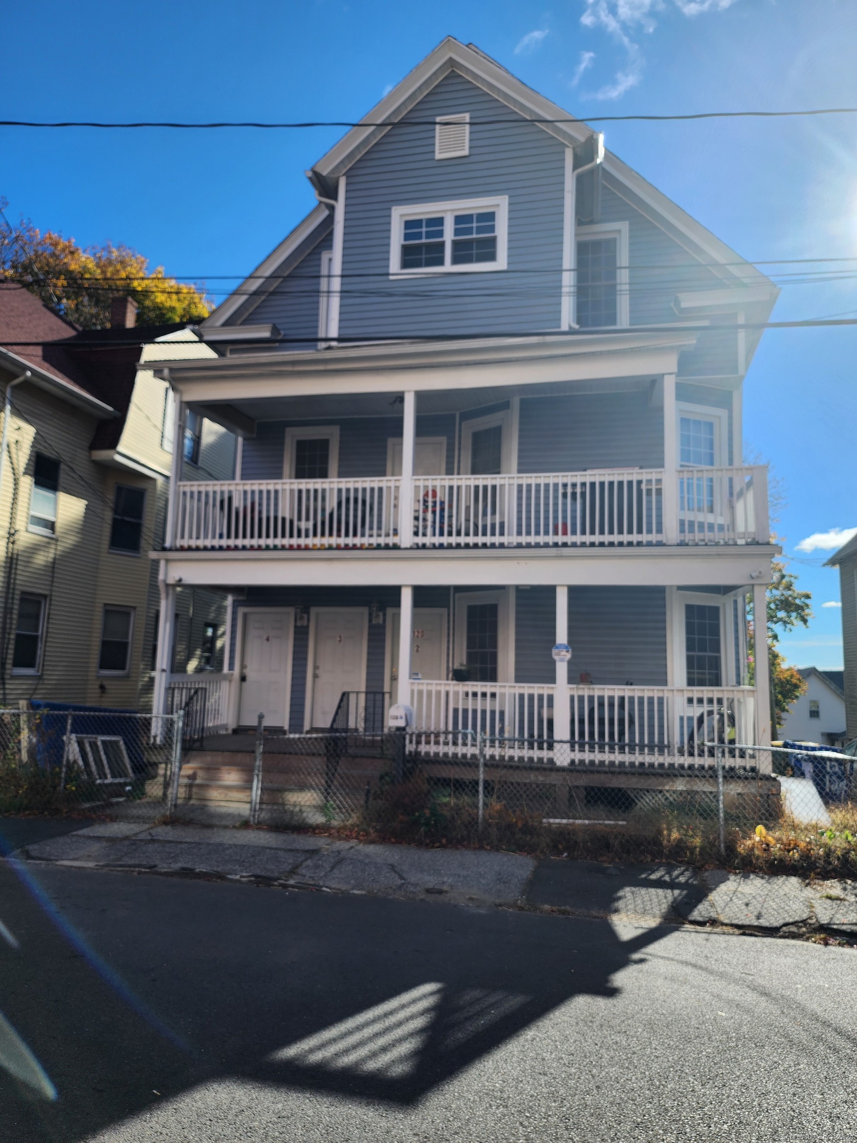 a front view of a house