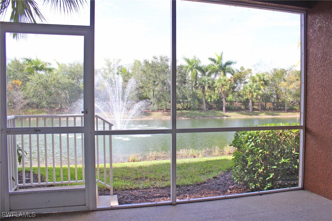 a view of lake from balcony