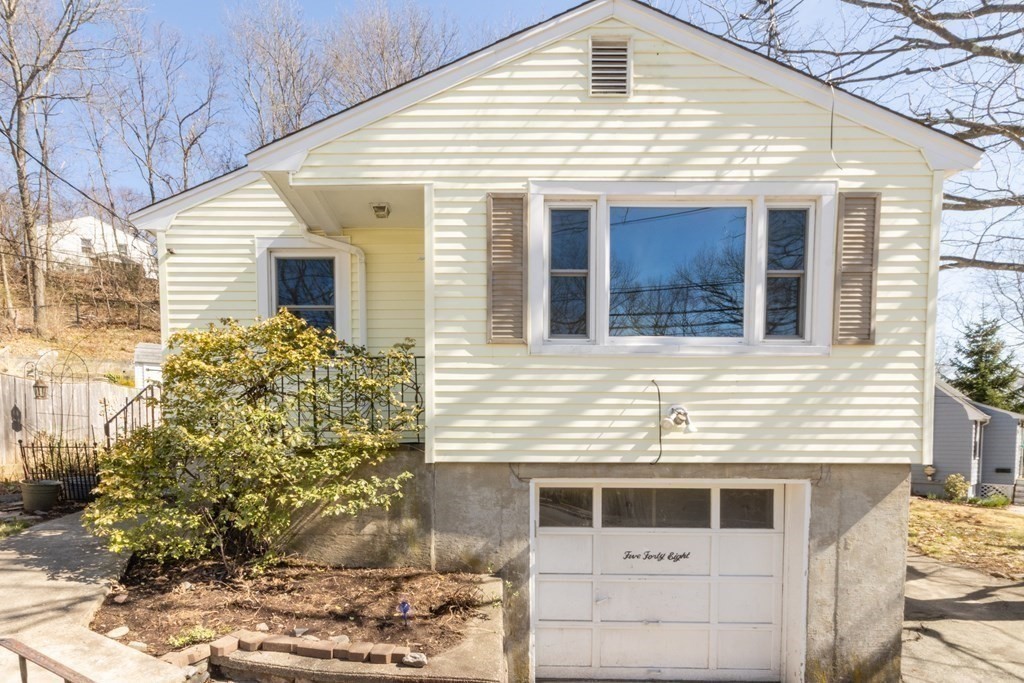 a front view of a house