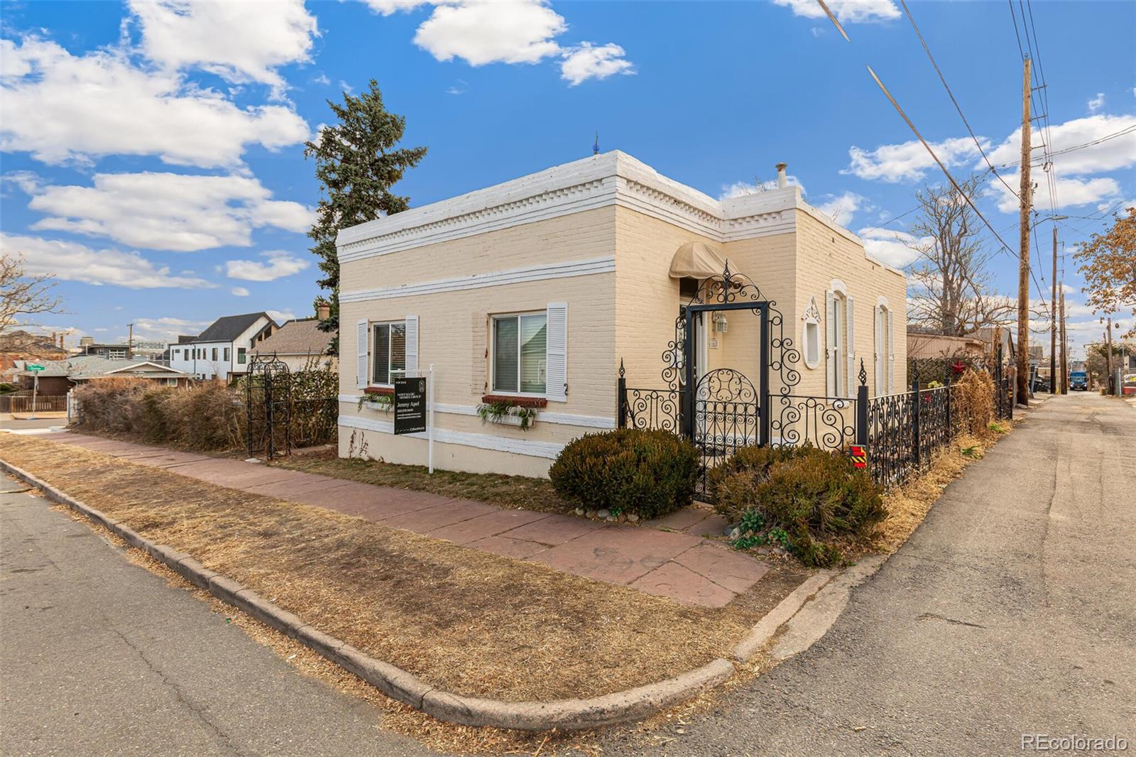 a view of a house with a patio