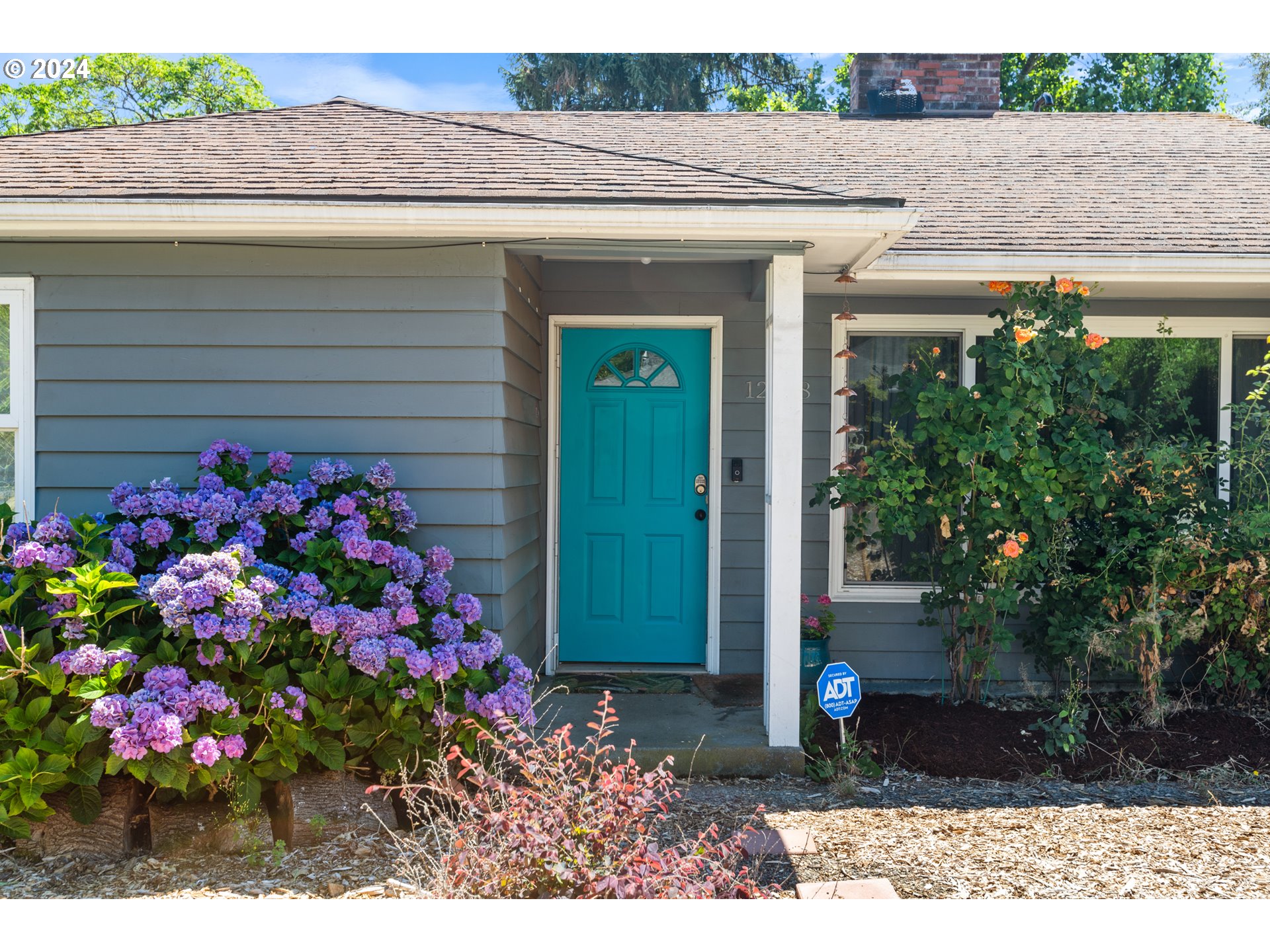 a front view of a house