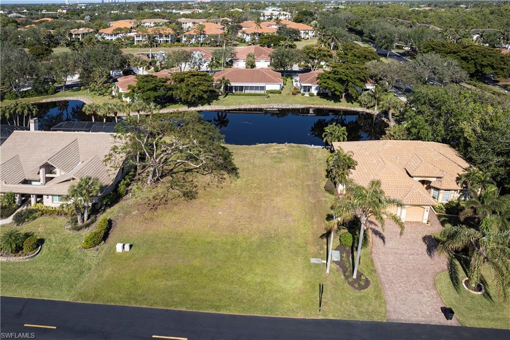 Bird's eye view featuring a water view on north side of lot.