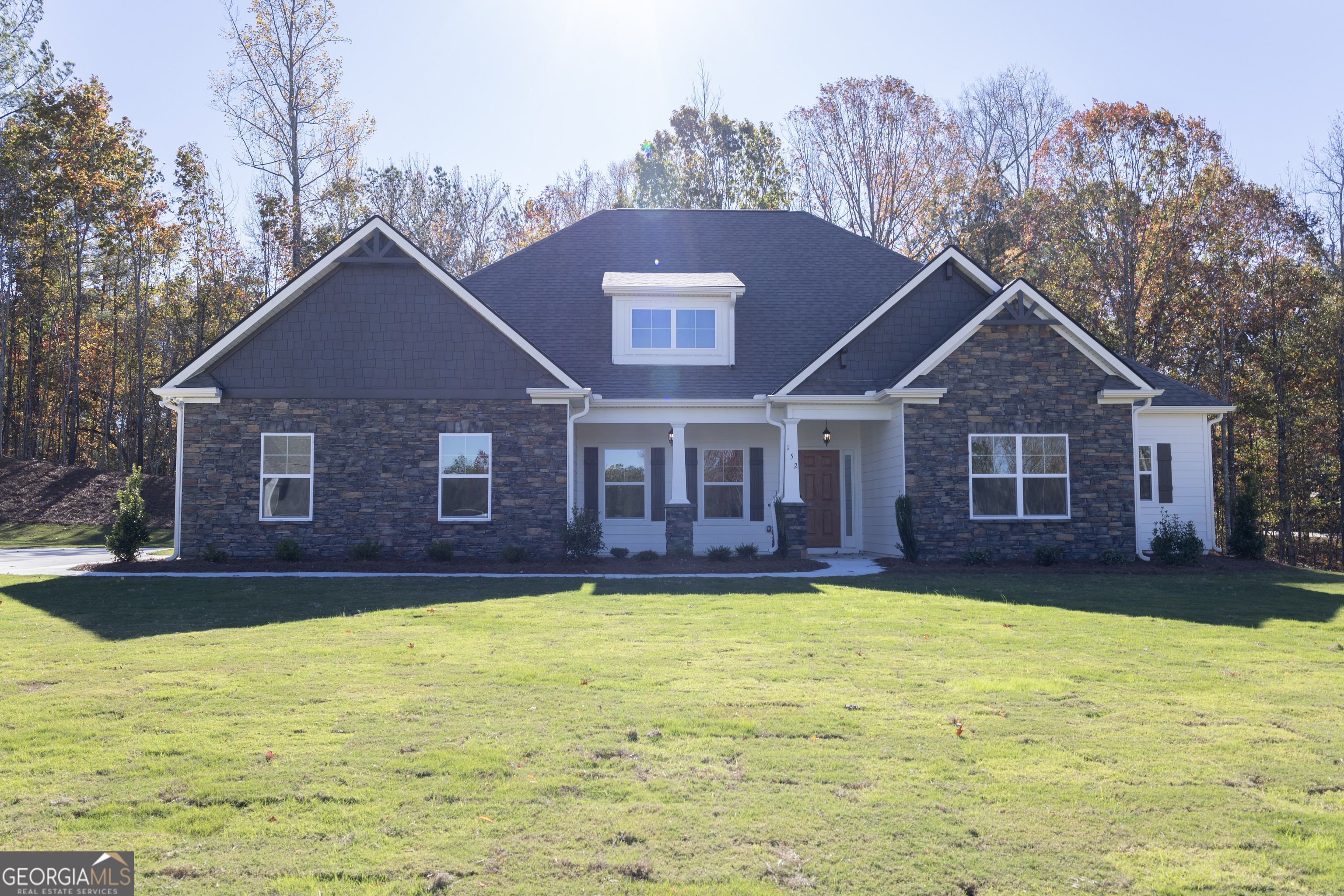 a house with a big yard