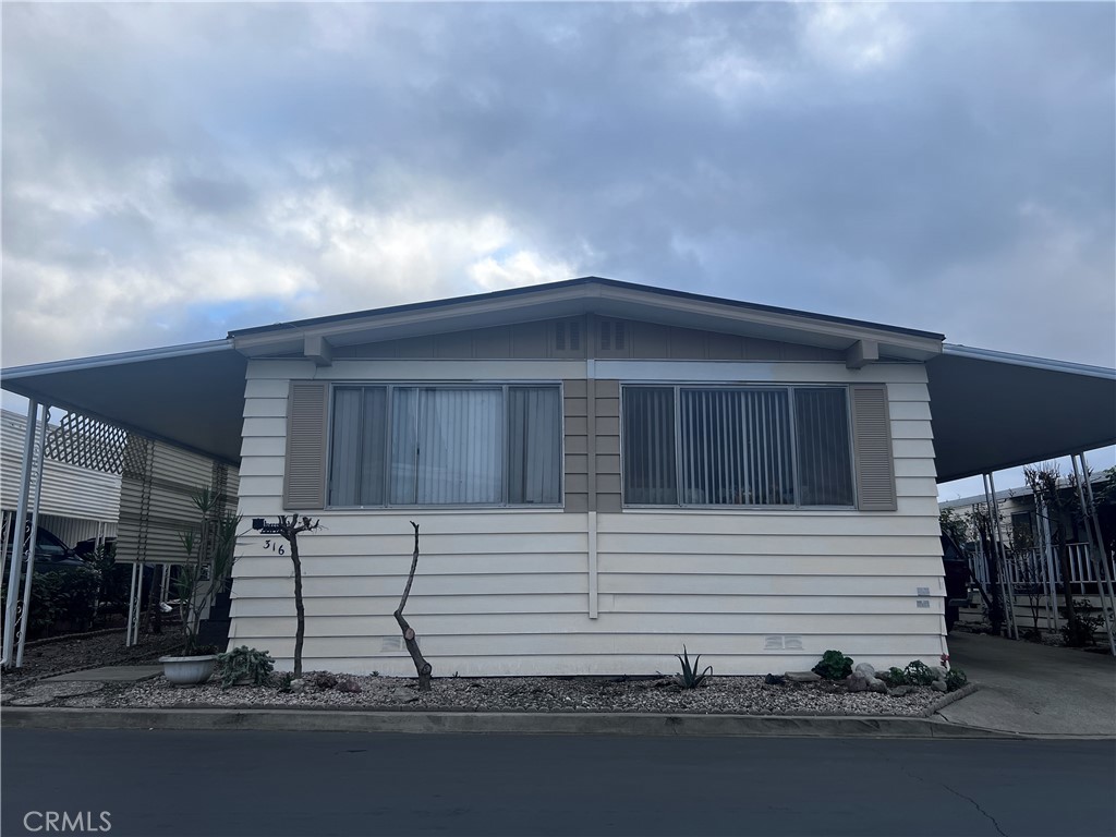 a front view of a house