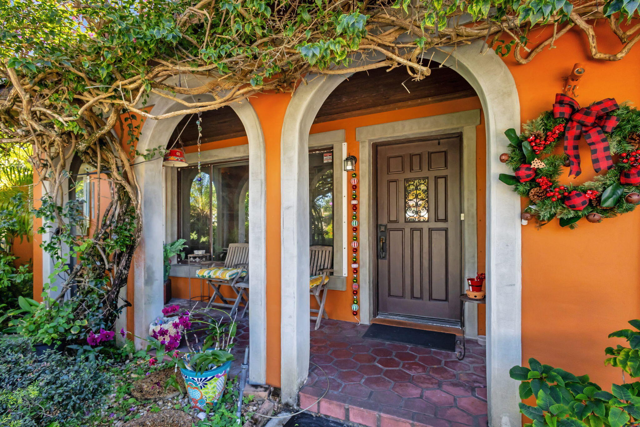 a front view of a house with a porch