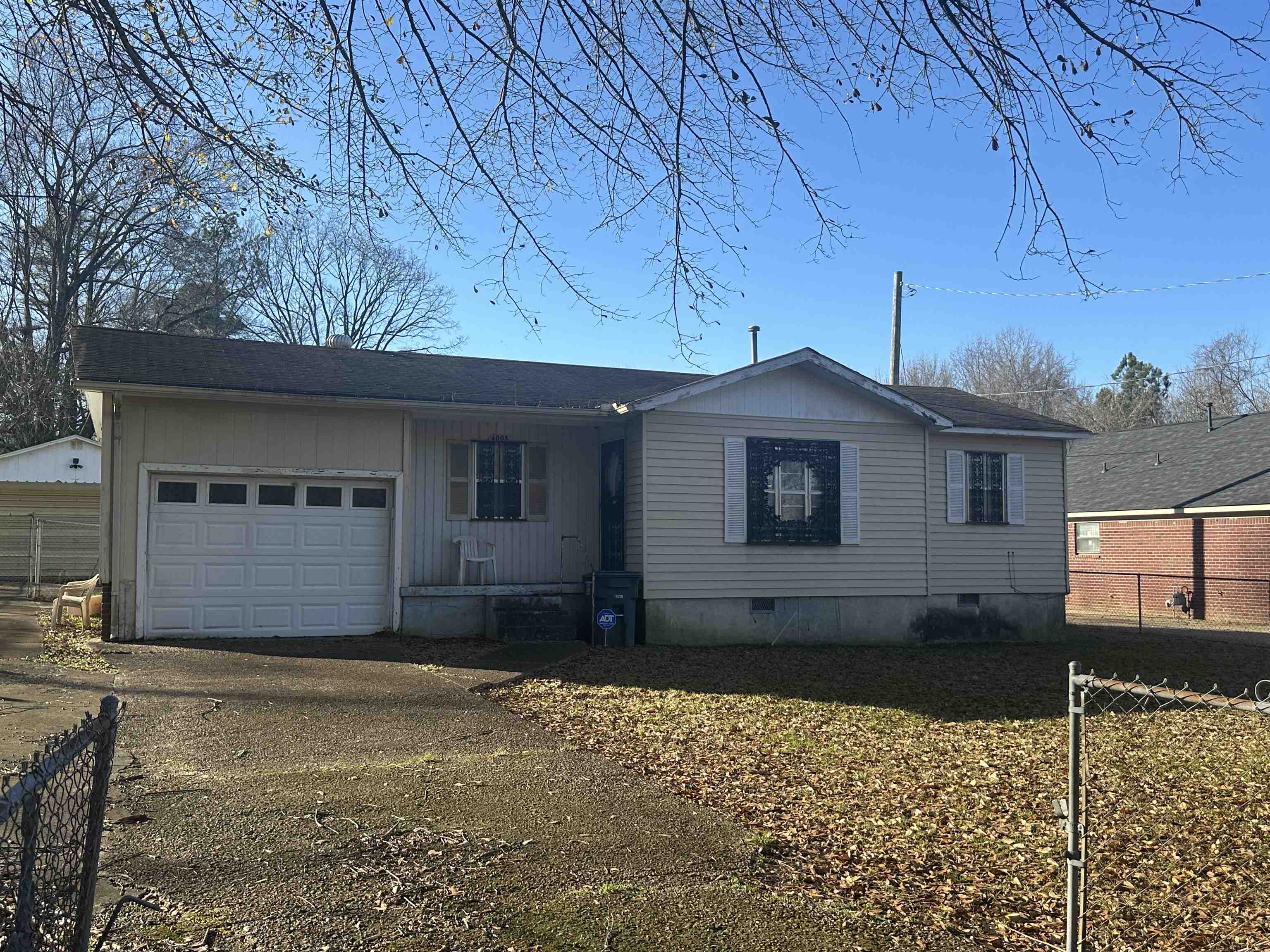 a front view of a house