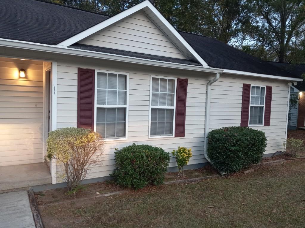 a front view of a house