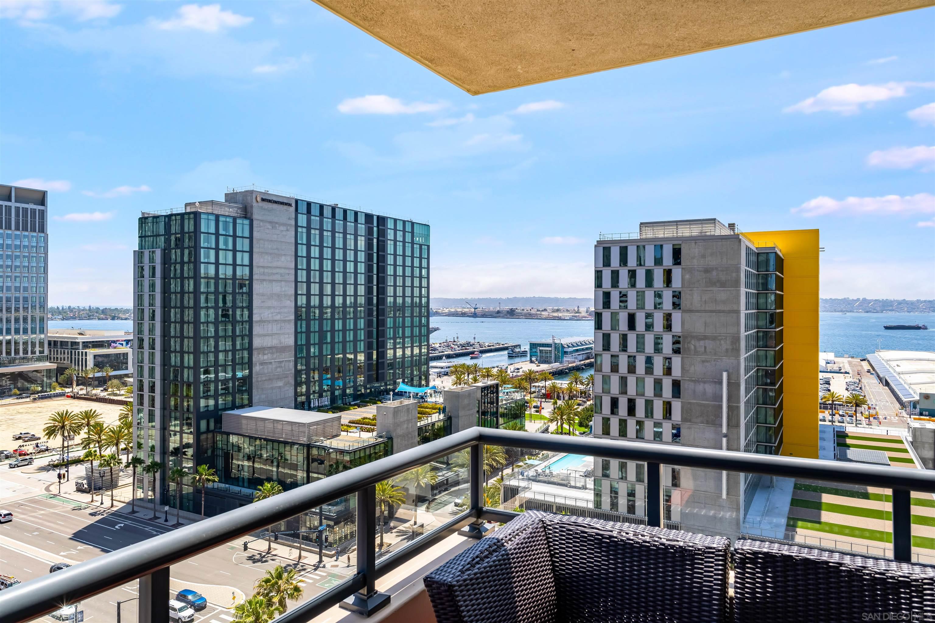 a view of balcony with city view